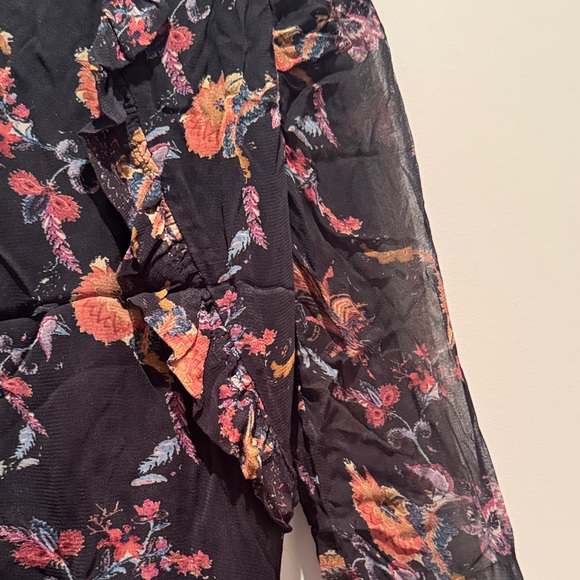 IRO Loxie floral print chiffon mini ruffle dress - Picture 9 of 10